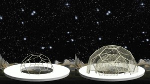 Fig. 8 Domes from small cable-stayed cells with nets by Sergey Makarov