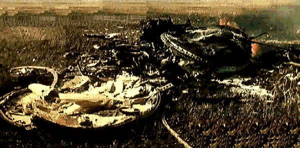 One of few images of the Soyuz 1 crash site ever to be released in the post-Soviet era. Somewhere in the midst of this burning mass of twisted metal lay the remains of the first man to die during a space mission. Credits: Roscosmos.