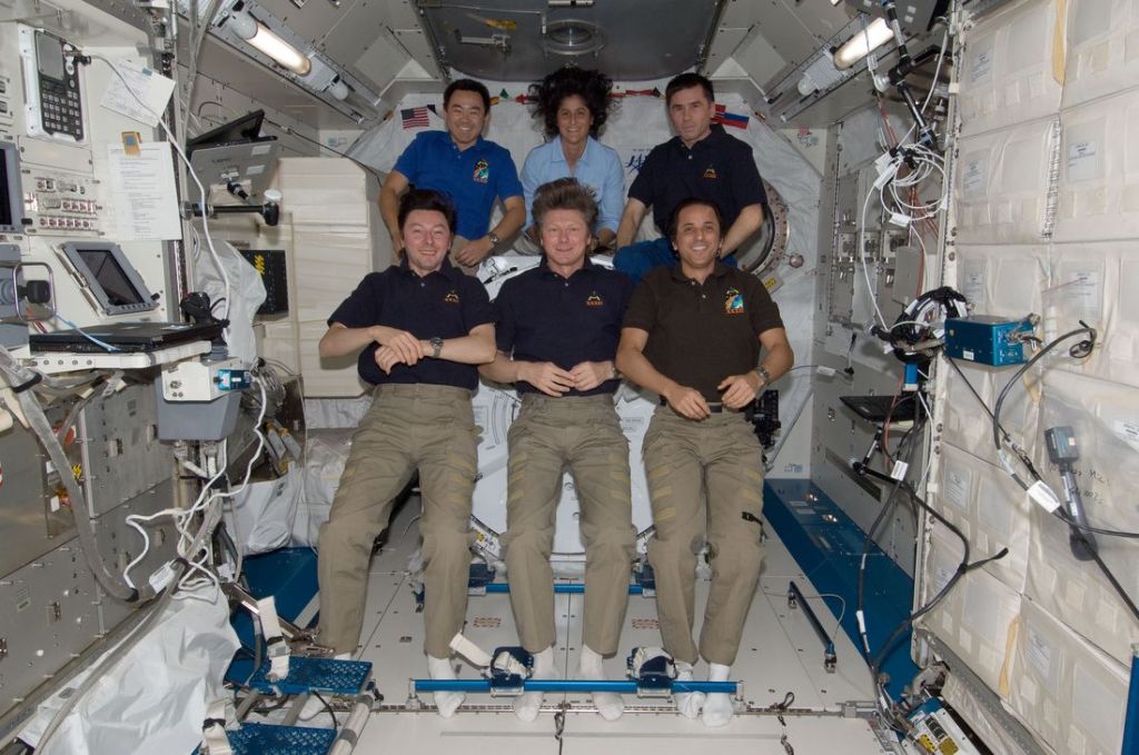 Astronauts onboard the International Space station.
