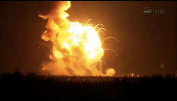 Orbital Sciences Antares Rocket explodes right after launch