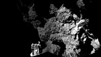 Panoramic picture taken by Philae with the CIVA instrument after landing