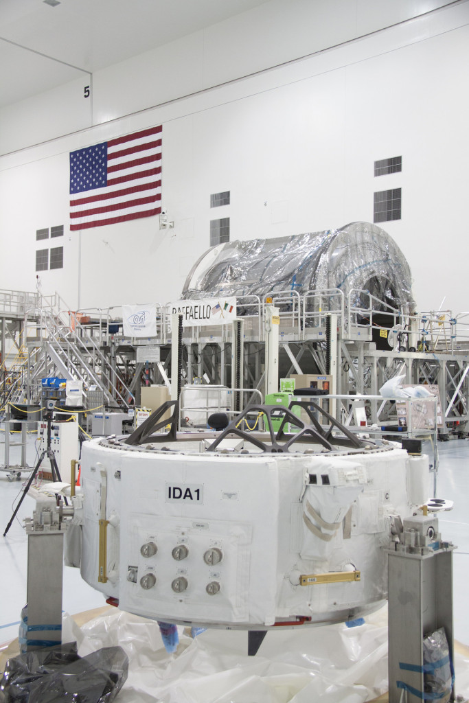 The IDA-docking adapter in the Space Station Processing Facility for flight CRS-7. credits: NASA