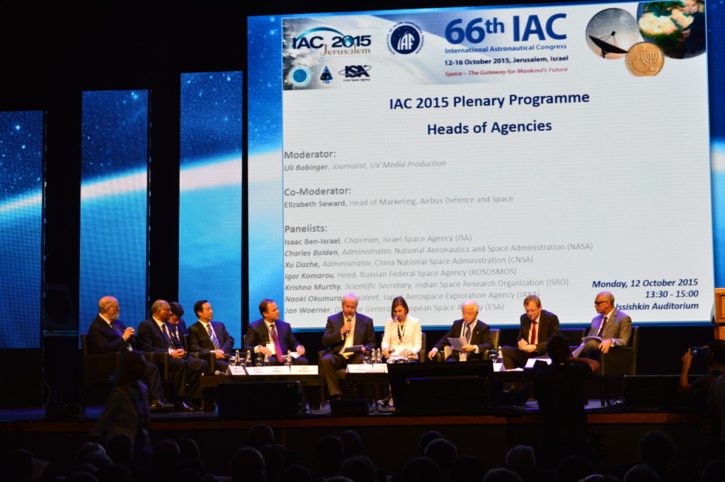 IAC 2015 panel with heads of space agencies credits: Merryl Azriel