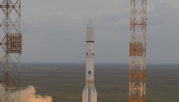ExoMars 2016 lifted off on a Proton-M rocket from Baikonur, Kazakhstan at 09:31 GMT on 14 March 2016. credits - ESA–Stephane Corvaja